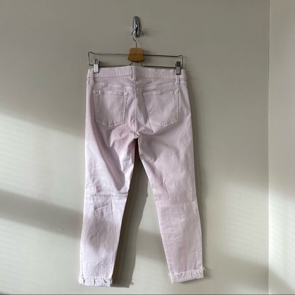 JBRAND-CROPPED Orchid Ice Distressed Ankle Mid-Rise Jeans (Size:29) - Picture 3 of 14
